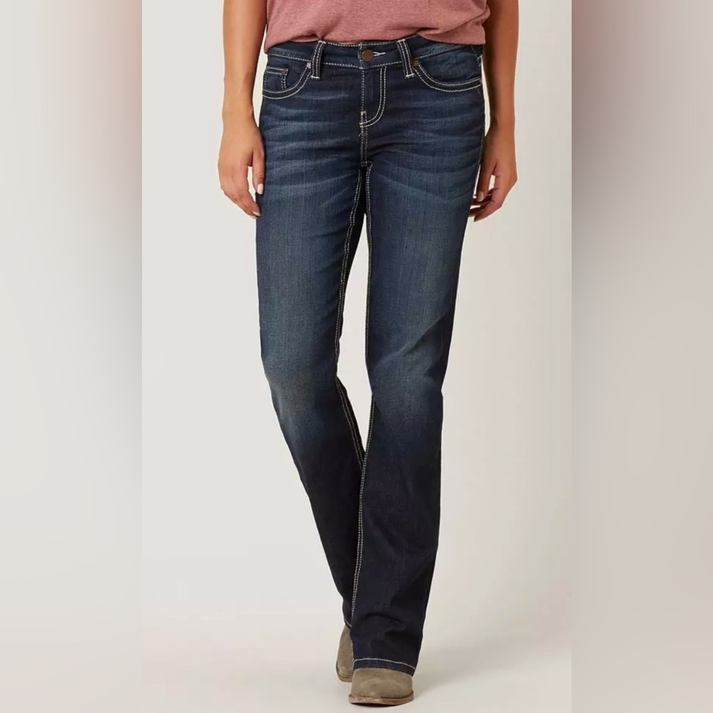 BKE Harper Boot Stretch Jean in Lassak 2 (Dark Wash) Size 28 x 33.5
